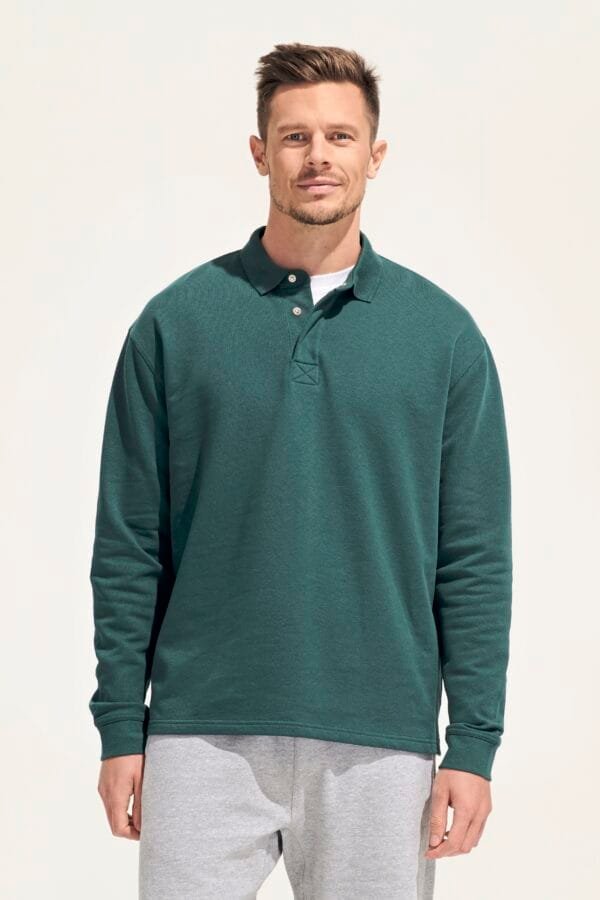 Unisex Polo-Kragen Sweatshirt